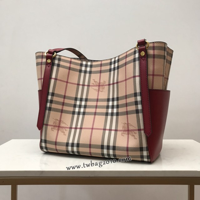 Burberry專門店新款格紋肩背托特包 巴寶莉經典購物袋 yxb1440